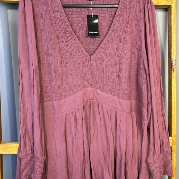 Torrid baby doll crinkle gauze smock top. Size 3X. NWT. - Picture 2 of 6